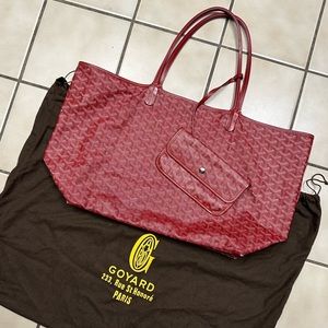 Goyard St Louis GM Red Tote Bag
